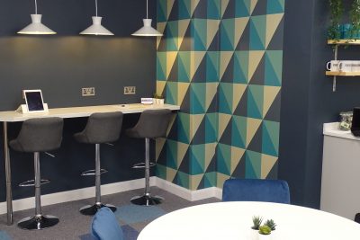 communal work space in serviced office in burnley central