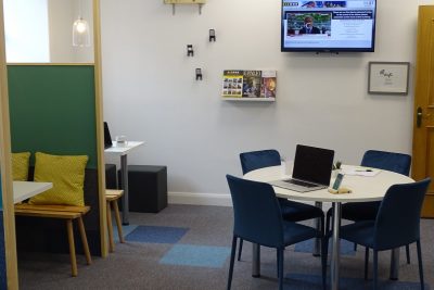 communal work space in serviced office in burnley central