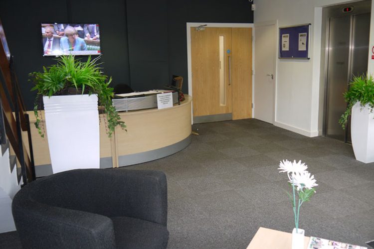 reception area at hull offices