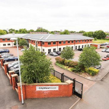 aerial view of manchester east serviced offices