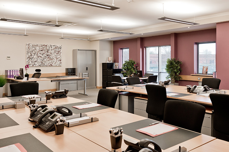 biz hub open plan serviced office space in Manchester east office